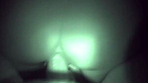 Amber dominates with fierce blowjob in nightvision raw action