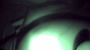 Amber dominates with fierce blowjob in nightvision raw action