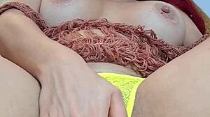 colombian redhead squirts solo on snapchat, orgasm goes viral