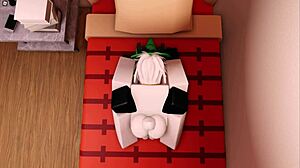 Ralsei rides Asriel's big cock in animated fucking scene.