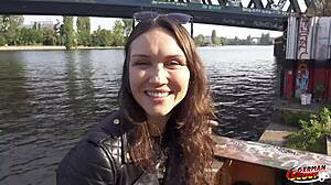 german scout finds small 18+ milf kristina grace for dp anal casting in wild session