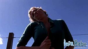 Leila Babe Teases with Big Tits and Pussy Outdoors Nude