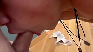 blonde slut craves swallowing cum after sloppy blowjob