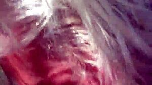 The MILF performs a swallow after blowjob.