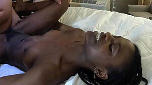 I love watching black babes bang white pussy hard