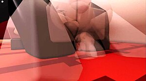 Ralsei rides Asriel's big cock in animated fucking scene.