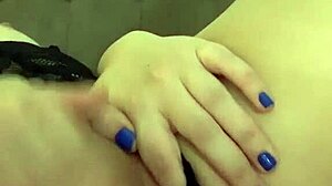 real luxury escort with pink pussy masturbates on hotel bed for client