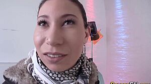 Why does this German amateur piss during POV fetish play?