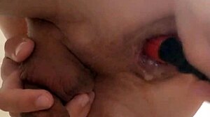 My natural lubricant has leaked out again, and I'm squirming from the stretching