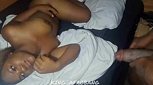 in this king afrobang scene, the ebony babe gets slow and sweet doggystyle from her partner