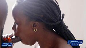 She Gives The Best Blowjob Ever! He Can't Control His Throbbing Monster Cock As He Cums Inside Her Mouth!