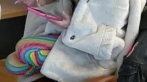 I jerk off before Candie Cross, and she sucks my dick in return