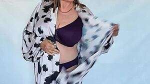 never ending story with mature busty milf in stockings and high heels