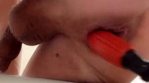 My natural lubricant has leaked out again, and I'm squirming from the stretching