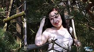 Teen Brunette Cheats Outdoors With Hard Fucking And Deepthroat In Hidden Woods