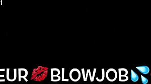 Handcuffed blowjob session with footjob and deepthroat. Blindfolded and submissive.