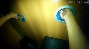 Husband films wife sucking strangers at glory hole swing party in Florida