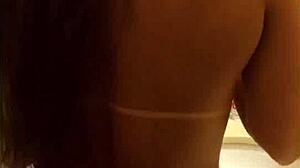 Lenev8 strips and fucks stranger in swing bar cabins.