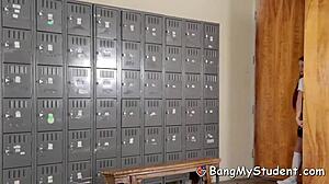 Slutty cheerleader Kimberly Brix bangs coach hard