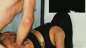 she offers double pleasure watching her face and ass cum