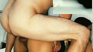 she offers double pleasure watching her face and ass cum