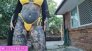 Micro bikini try on haul twerking and slapping big ass