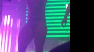 Lenev8 strips and fucks stranger in swing bar cabins.