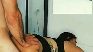 she offers double pleasure watching her face and ass cum