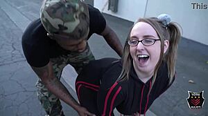 In Lingerie, Mature Andi Ray Milks Rome Major's Big Black Cock With Dirty Talk Behind Alley Dumpster