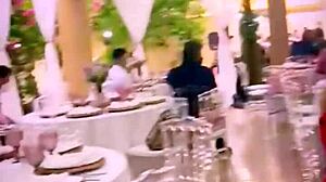 casual wife exposes ass and pussy at friend's wedding