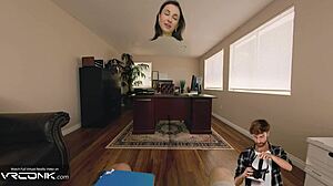 VR Conk’s skinny Violet from The Incredibles bangs hard on a table