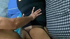 Curvy Shemale Gets Her Big Ass Pounded in Taxi