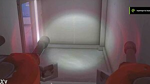 the midget takes on the tall french lady in a softcore encounter