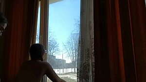 Helga Bosk Has Risky Sex by Window