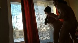 Helga Bosk Has Risky Sex by Window