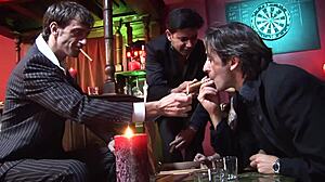 cigar club double banging orgy feels insanely wild