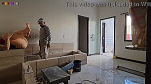 Construction worker thrilled by bosses' visit at site for wild fun