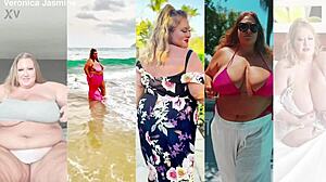 BBW MILF Veronica Jasmine Titty Fucks Shaundam Hard