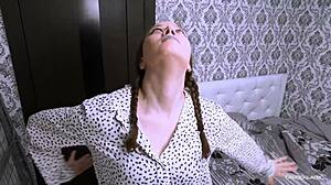 virgin teen in van teases pussy until she cums hard