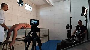 Recording in deactivated hospital ward with big tits milf