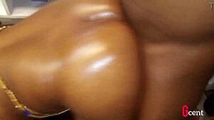 uhh, hot doggystyle banging with oil and huge cock, makin’ me scream!