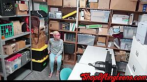 Black teen rides cock bound after shoplifting.