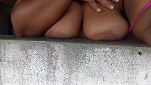 i’m a naughty believer flashing my big tits at the window.