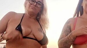 Slutty Friend Takes Beach Virginity