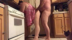 Wife Feels Desire in Kitchen