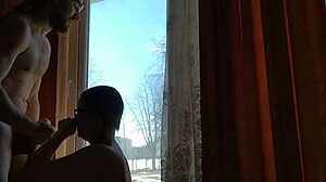 Helga Bosk Has Risky Sex by Window