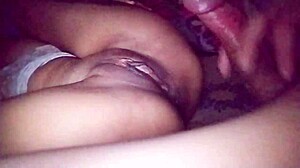 Couple engages in quickie with fingering, muff diving, and anal fisting