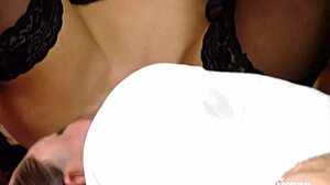 MEG LAREN LETS HORNY MAN FINISH INSIDE HER BUTTHOLE