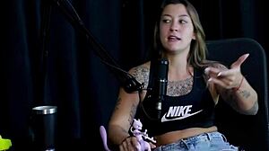 flor de damiana does sensual stripper, shows big tits, talks about never suggesting trans and losing virginity