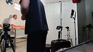 Recording in deactivated hospital ward with big tits milf